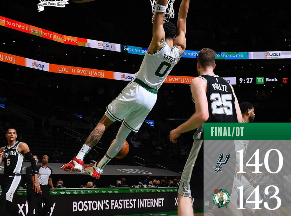 10,塔图姆50分绿军加时憾负老鹰  